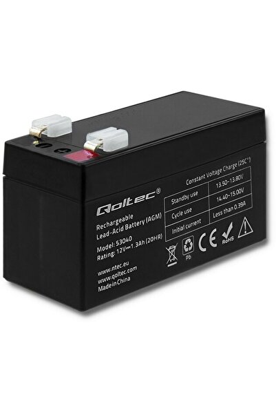 Qoltec Baterie AGM 53040 |   12V |   1.3Ah |   max. 19.5A