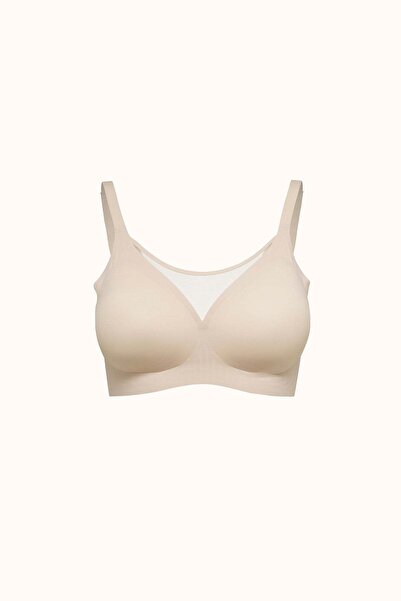C&City Seamless Laser Cut Padded Bra Without Underwire Cc414 Tan