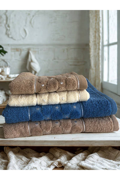 Modella Life Σετ πετσετών Miosse Pure 4-τεμαχίων Βαμβάκι - 2 τεμάχια πετσέτες...