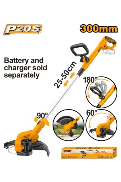 Ingco CGTLI 20328 Μικρό Τρίμερ 20V Χωρίς Μπαταρία