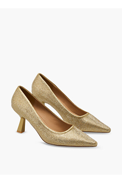 Flora Bella by Shoexpress Women Rhinestone Embellished Flared Heel Shoes