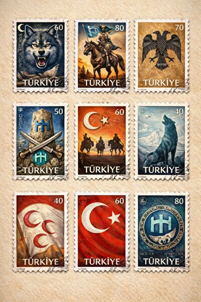 YEAP OFFICE Türk Tarihi & Mitoloji Sticker Seti A4 – İstanbul, Fetih ve Stick...
