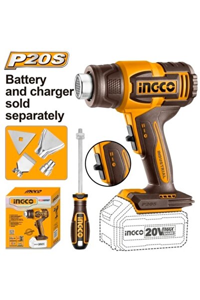 Ingco 20V Πιστόλι Θερμού Αέρα HGLI 2006