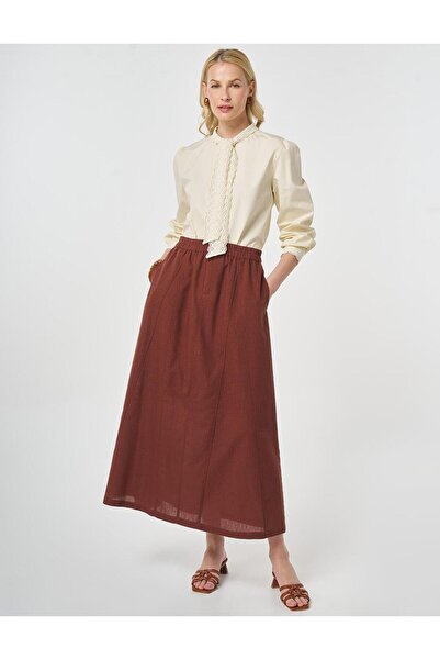 Kayra Φούστα καμπάνα με ραφές και σχέδια