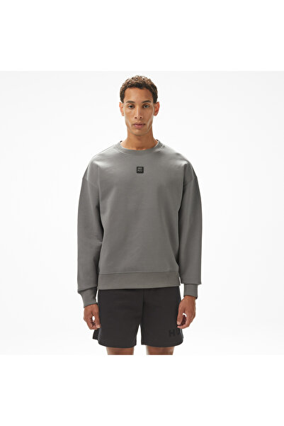 HUGO Dettil Erkek Gri Sweatshirt