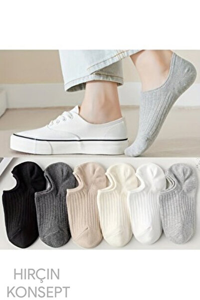 hırçın 5 Çift Ekonomik Unisex Karışık Renk Görünmez Sneakers Babet Çorap
