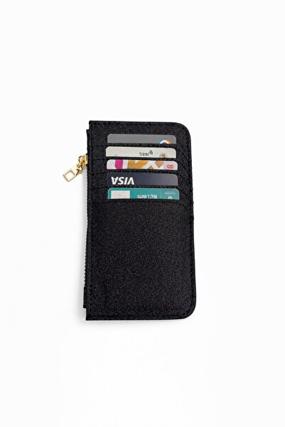 Marvelis Si̇ndi̇ Glittery Card Holder and Women's Wallet