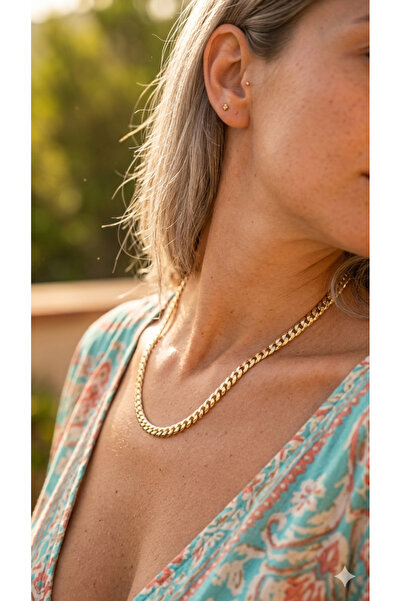 İNN JEWELLERY قلادة فولاذية مقاومة للصدأ ومضادة للحساسية بتصميم عتيق مرصع بال...