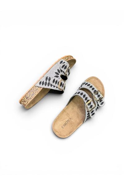 İYİSİNDEN SHOES Stoned Women's Slippers with Beads, Stylish Daily Use Women's...