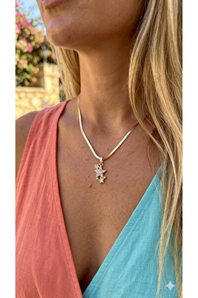 İNN JEWELLERY قلادة فولاذية مقاومة للصدأ ومضادة للحساسية بتصميم عتيق مرصع بال...