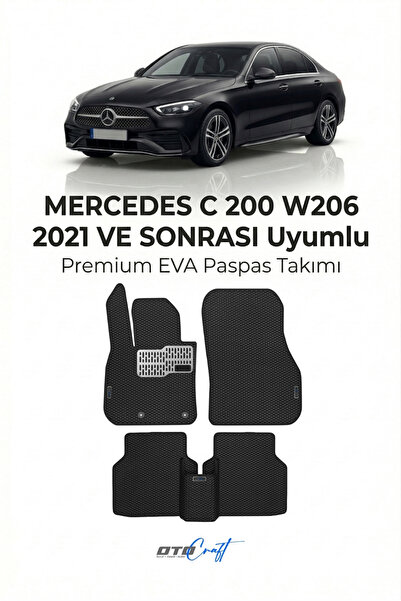 OTOCRAFT Mercedes C 200 W206 (2021 ve Sonrası) Araca Özel 3D Havuzlu Eva Pasp...