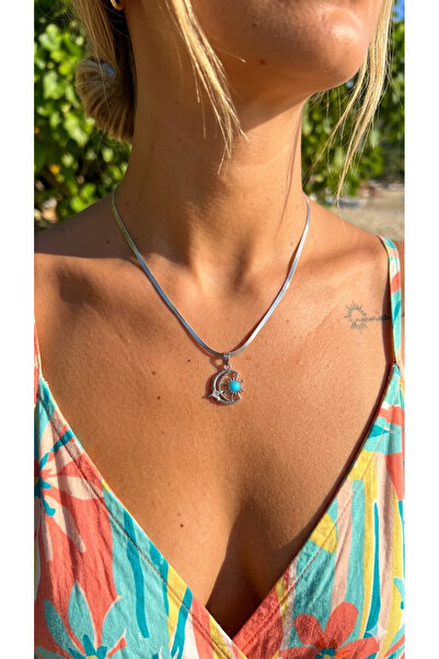 İNN JEWELLERY Steel Necklace, Anti-Tarnish, Anti-Allergic, Vintage Zircon Fig...