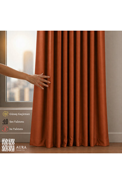Fluiana Blackout Perde | Kiremit Blackout Perde |%100 Karartma Perde|Güneş Ge...