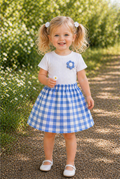 ygz junior Daisy Print Stretchy Camisole Bodysuit and Waffle Plaid Skirt 2-Pi...
