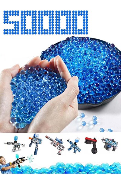 BUPY Gel Blaster Beads (50000pcs), 7-8mm Water Beads Gel Balls Bullets Made o...