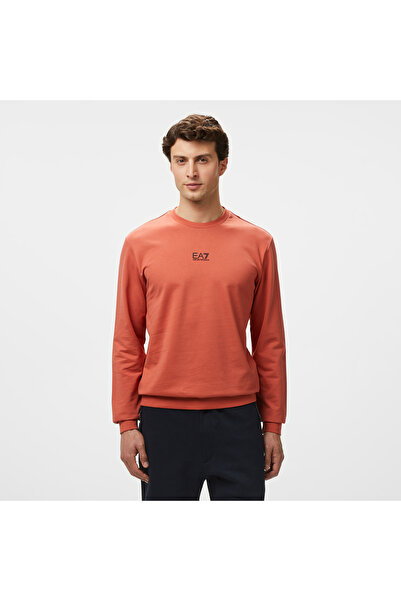 EA7 Erkek Turuncu Bisiklet Yaka Sweatshirt
