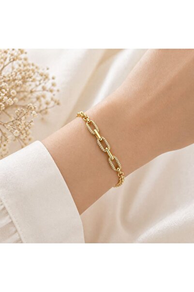 Home سوار سلسلة من حجر الزركون من CM Jewelry – سوار ذهبي للنساء
