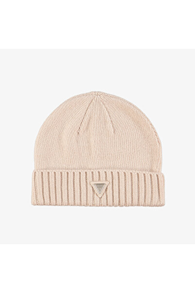Guess Beanie Yün Karışımlı Kadın Krem Şapka