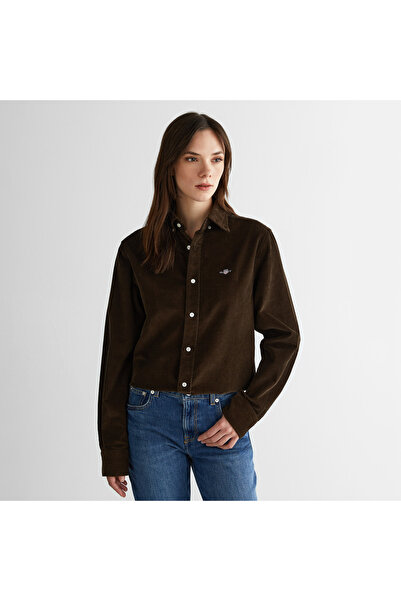 Gant Erkek Kahverengi Regular Fit Düğmeli Gömlek