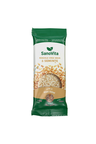 SANOVİT 6-σπόρια ρύζια κοκκινογεννημένου καστανού ρυζιού σε σφαιρίδια 56γρ.
