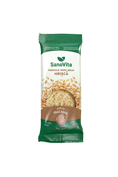 SANOVİT Кафяв ориз и люспи от елда, 56 г, Сановита