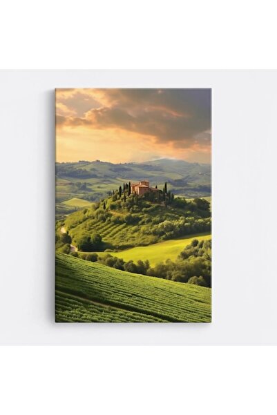OEM Tablou pe pânză premium WOWCanvas, Peisaj toscan, 80 x 120 cm