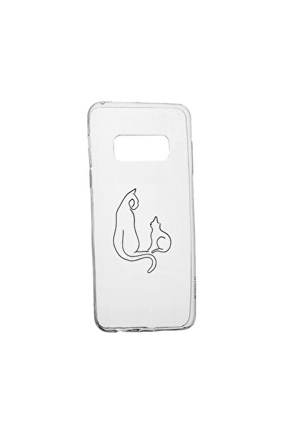 bestcase Θήκη σιλικόνης συμβατή με Samsung Galaxy S10 Plus, Αφηρημένη Γάτα, α...