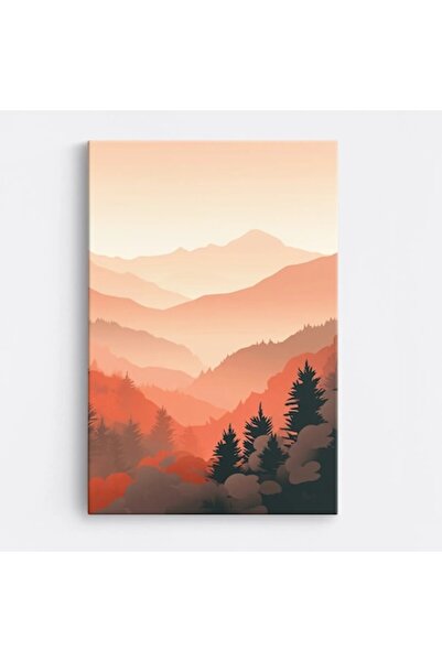 OEM Tablou pe pânză premium WOWCanvas, Peisaj montan fermecător, 40 x 60 cm