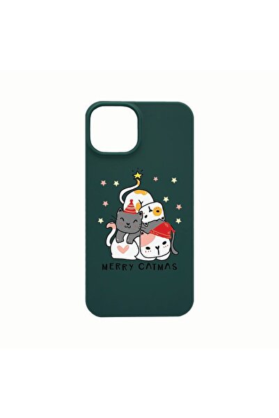 bestcase Θήκη σιλικόνης, Συμβατή με Apple iPhone 14 Plus, Merry Catmas, Ανθεκ...