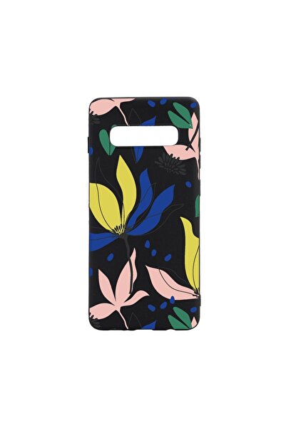 bestcase Θήκη σιλικόνης συμβατή με Samsung Galaxy S10 Plus, με σχέδιο λουλουδ...