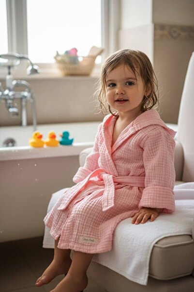 Petite Étoile 4 Katlı Müslin Bebek Bornoz % 100 Pamuk