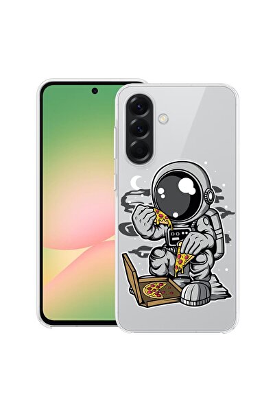 bestcase Θήκη για Samsung Galaxy A17 5G με σχέδιο Αστροναύτη με Πίτσα, Διαφαν...