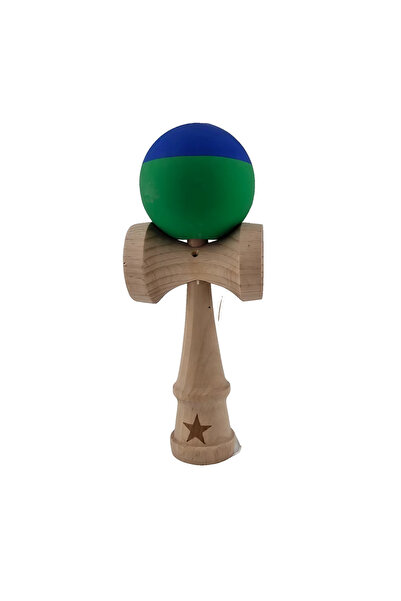 REVO Kendama Κεντάμα Χ, Επαγγελματικό, Ξύλινο, Λαστιχένια λαβή, 18 εκ., Μπλε/...