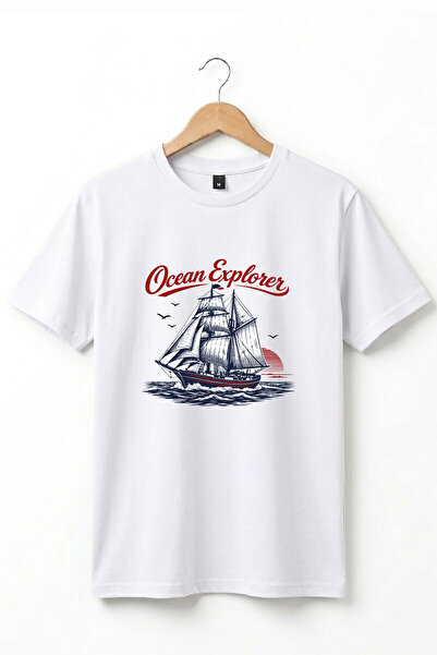 onsrawear Unisex Vintage μπλουζάκι με μοτίβο ιστιοπλοϊκού πλοίου, ρετρό σχέδι...