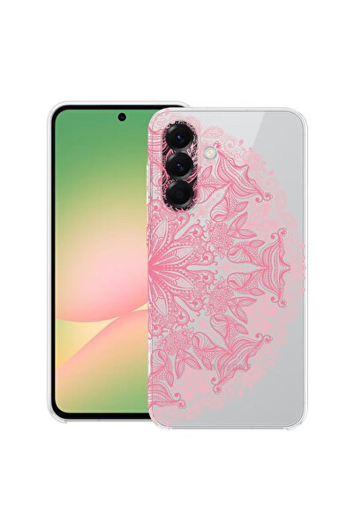 bestcase Θήκη για Samsung Galaxy M56 με Σχέδιο Δαντέλας Ροζ, Διαφανής Λεπτή Σ...