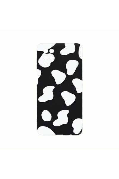 bestcase Θήκη Σιλικόνης, Συμβατή με Samsung Galaxy A12, Μαύρη Αγελάδα, Ανθεκτ...