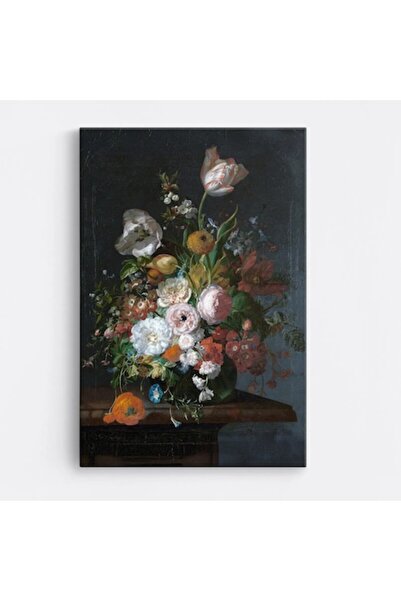 OEM Tablou pe pânză premium WOWCanvas, Buchet de flori albe, 60 x 90 cm