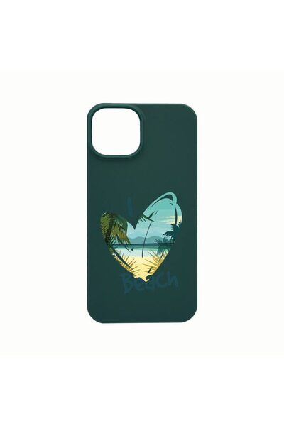 bestcase Θήκη Σιλικόνης, Συμβατή με Apple iPhone 14 Plus, Αγαπώ την Παραλία, ...