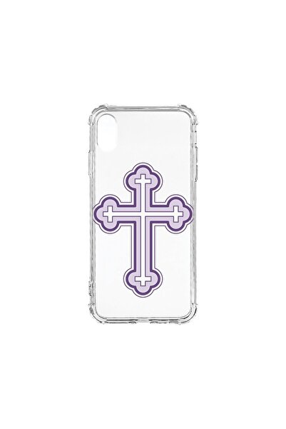 bestcase Husa Anti Shock 1.5MM, compatibilă cu Apple iPhone XR, Purple Cross,...