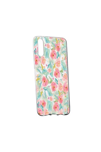 bestcase Θήκη με λουλούδια σιλικόνης, Παστέλ χρώματα, Συμβατή με Samsung Gala...