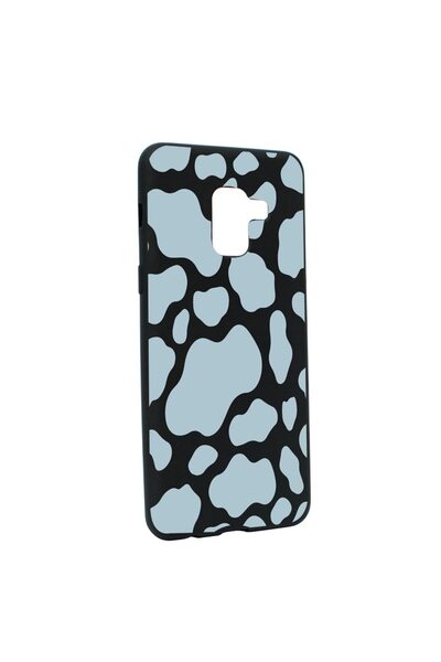 bestcase Θήκη σιλικόνης συμβατή με Samsung Galaxy A5 2018, Μπλε Αγελάδα, ανθε...