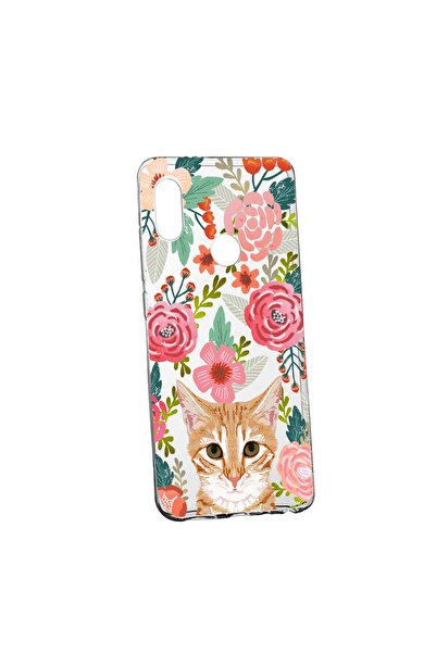 bestcase Husa Cat and Flowers, pentru Huawei P20 Lite, rezistenta la uzura, a...