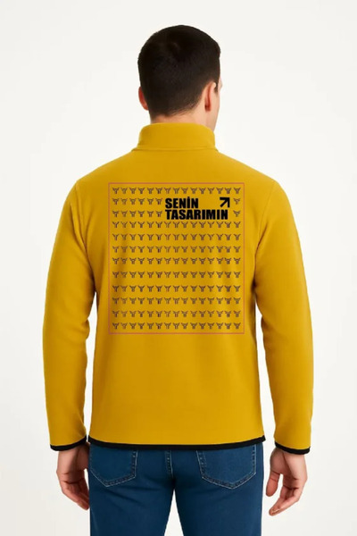 Wear Up Πουλόβερ από πολικό φλις με ψηλό γιακά - Κίτρινο