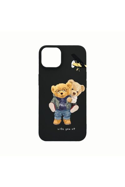 bestcase Husa Silicon, Compatibila Cu Apple iPhone 14, Teddy Bear Lift me up,...