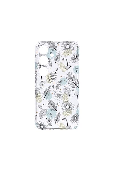 bestcase Διαφανής Θήκη Σιλικόνης 2MM, Συμβατή με Samsung Galaxy A25, Λουλούδι...