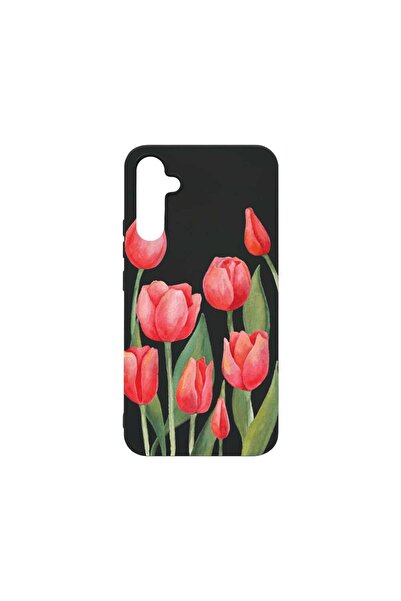 bestcase Θήκη, Συμβατή με Samsung Galaxy A34, Κόκκινες Τουλίπες, Λεπτή 0.8MM,...