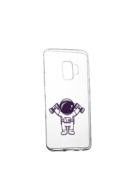 bestcase Силиконов калъф, съвместим със Samsung Galaxy S9 Plus, Астронавт Гим...