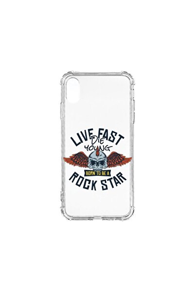 bestcase Husa Anti Shock 1.5MM, compatibilă cu Apple iPhone XR, Rock Star, Te...