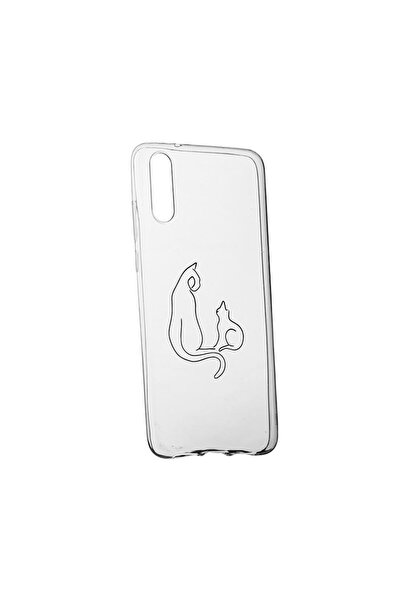 bestcase Θήκη σιλικόνης συμβατή με Samsung Galaxy A01, Αφηρημένη Γάτα, ανθεκτ...