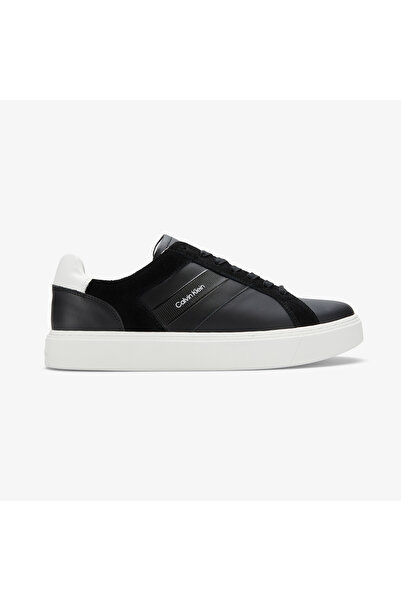 Calvin Klein Classic Cupsole Lace Up Tape Erkek Siyah Sneaker
